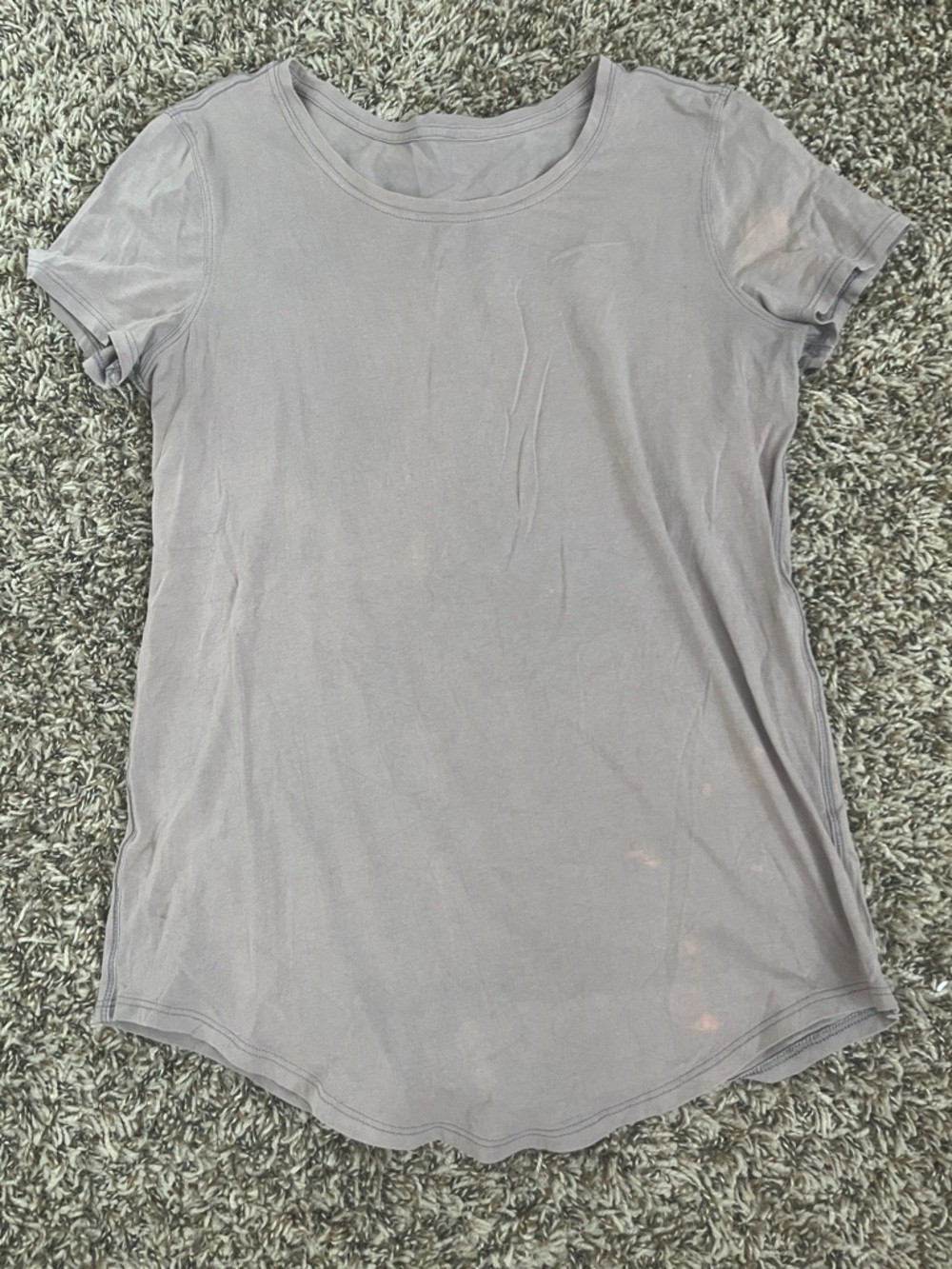 lululemon athletica Women's Short Sleeve Crew Tee -Gray/purple